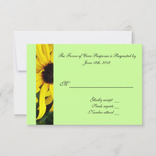 RSVP wedding acceptance card