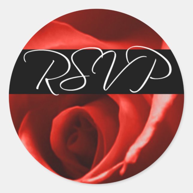 RSVP Wedding Anniversary And Event Envelope Seal (Front)