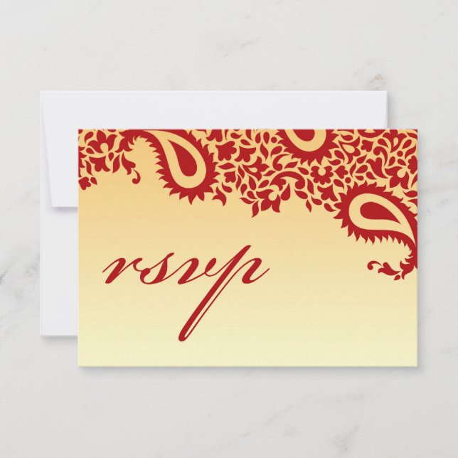 RSVP Wedding Card with Food Option (Front)