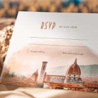 RSVP Wedding Insert Florence Italy Destination