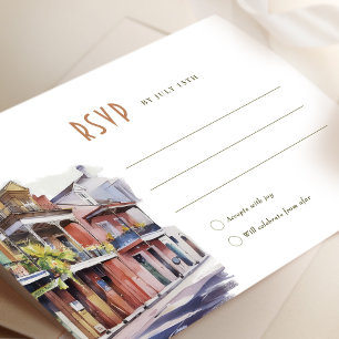RSVP Wedding Insert New Orleans French Quarter Invitation