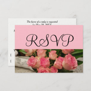RSVP Wedding Pink Rose Bouquet Silver