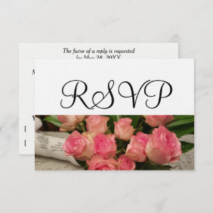 RSVP Wedding Pink Rose Bouquet White