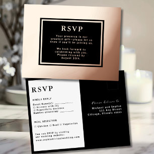 RSVP Wedding Response Card Modern Luxury Foil