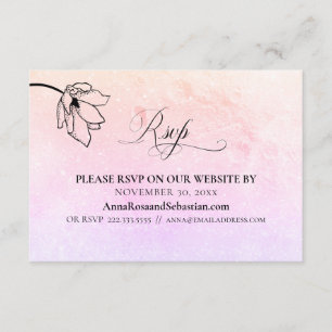 *~* RSVP Wedding Website Moon Craters Enclosure Card