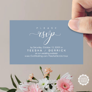 RSVP Wedding Website Reminder, Modern Classy  Enclosure Card