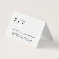 RSVP without mailing Reserved Seat Simple folded
