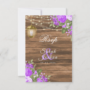 RSVP - Wood, Lanterns and Purple Flower