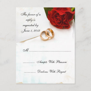 RSVP yellow roses wedding invites
