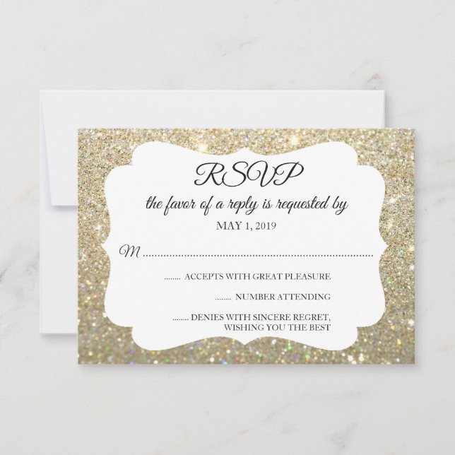 RSVP Your Day Glitter Fab Gold (Front)