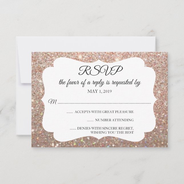 RSVP Your Day Glitter Fab Rose Gold (Front)