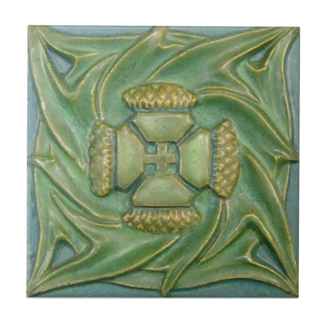 RT027 Faux-Relief Antique Reproduction Tile (Front)