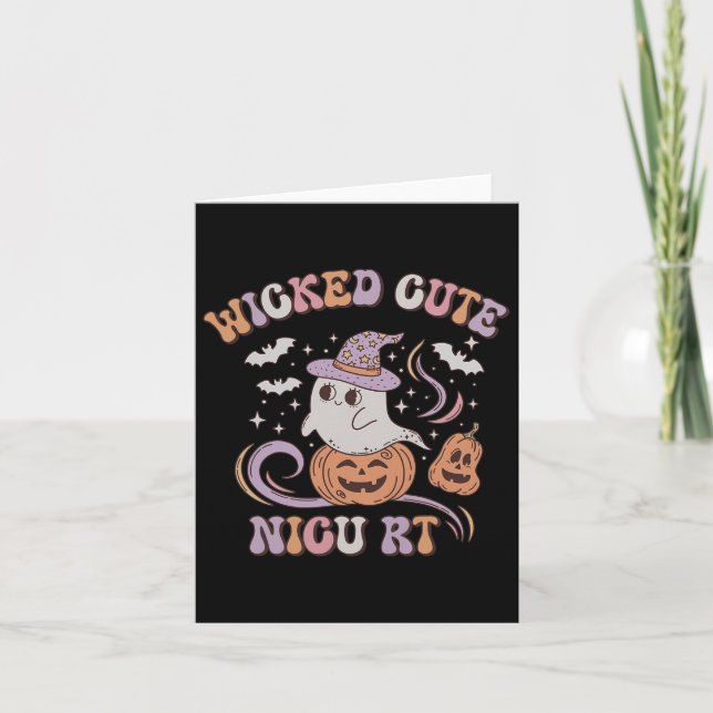 Rt Halloween Ghost Spooky Respiratory Therapist Pe Card (Front)