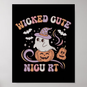 Rt Halloween Ghost Spooky Respiratory Therapist Pe Poster