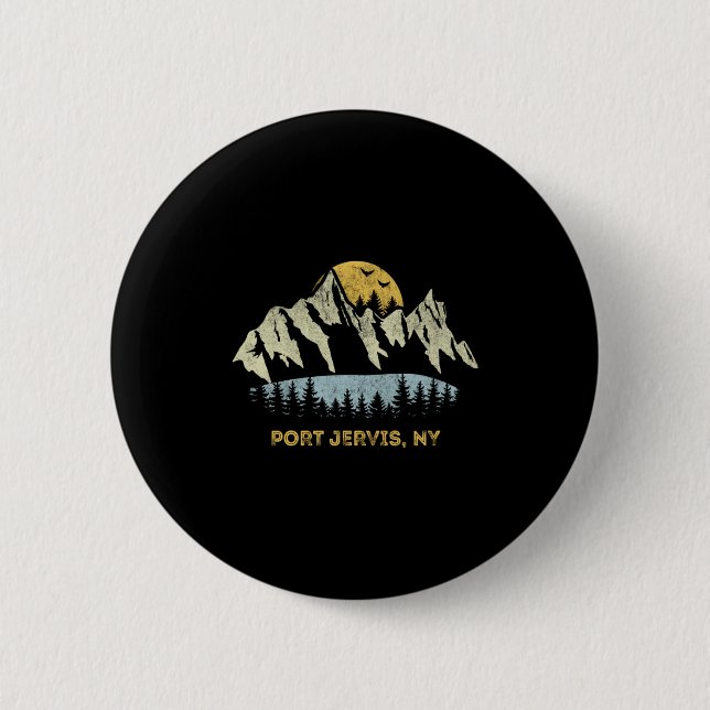 Rt Jervis New York Mountain Sunset Sunrise Ny _1  6 Cm Round Badge (Front)