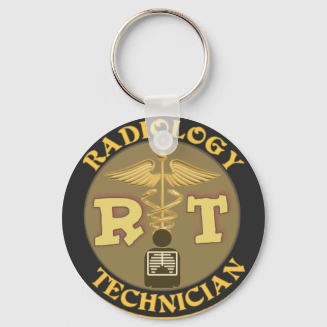 RT RADIOLOGY TECHNICIAN BADGE - LOGO KEY RING (Front)