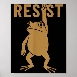 Rtland Frog Funny City Art - Rtland Frog Protest  Poster