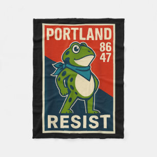 Rtland Frog Protest For Men And Women  Fleece Blanket