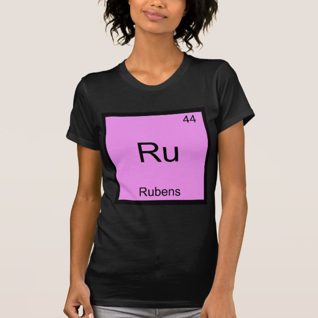 Ru - Rubens Funny Chemistry Element Symbol Tee (Front)
