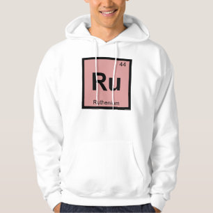Ru - Ruthenium Chemistry Periodic Table Symbol Hoodie