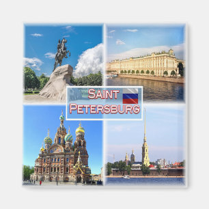 RU Saint Petersburg - Bronze Horseman - Hermitage Magnet