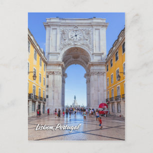 Rua Augusta Arch in Lisbon Postcard