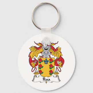 Rua Family Crest Key Ring