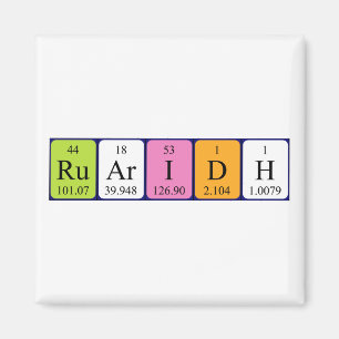 Ruaridh periodic table name magnet