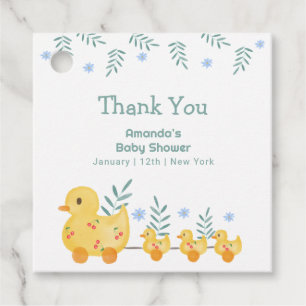 Rub A Dub Dub Cherry Mummy Duck Baby Shower Favour Tags