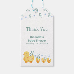 Rub A Dub Dub Cherry Mummy Duck Baby Shower Gift Tags