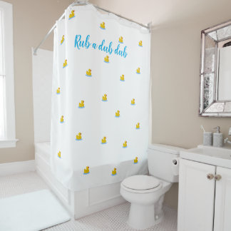 Rub-a-Dub-Dub Duck Shower Curtain