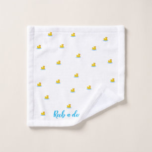Rub A Dub Dub Duck Washcloth Wash Cloth