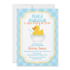Rub-A-Dub Rubber Duck Baby Shower Invitation – Blu
