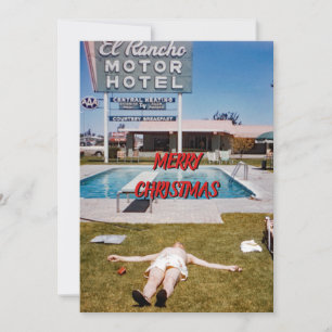 RUB IT IN!  1950'S SUNNY FUNNY RETRO PHOTOGRRAPH HOLIDAY CARD