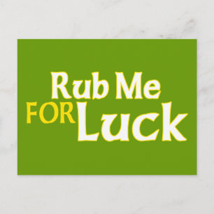 Rub Me for Luck Postcard