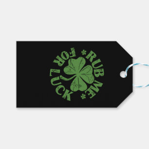 Rub Me For Luck St Patrick's Day Shamrock Gift Tags