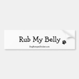 Rub My Belly Bumper Sticker