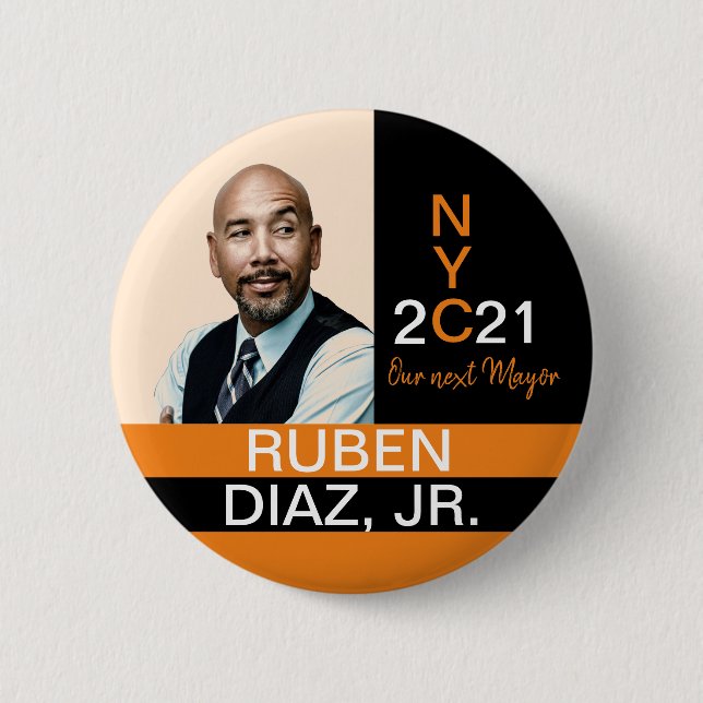 Ruban Diaz for NYC Mayor 2021 6 Cm Round Badge (Front)
