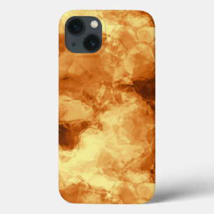Rubbed Gold Foil Design iPhone 13 Case