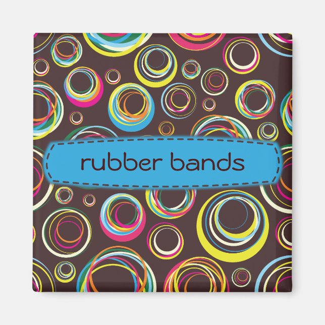 rubber bands - blue magnet (Front)