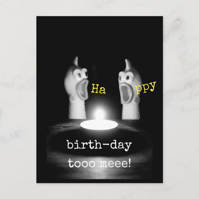 Rubber Chicken Birthday Postcard (Front)