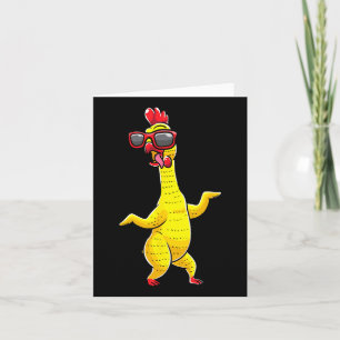 Rubber Chicken Dancing Party Funny Kids Men Women  Card