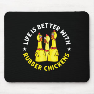 Rubber Chicken Game Funny Animals Toy  Mouse Pad