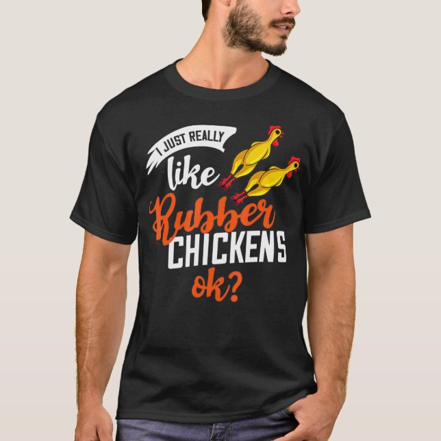 Rubber Chicken Gift Screaming Costume T-Shirt (Front)