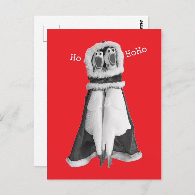 Rubber chicken Santa Postcard (Front/Back)