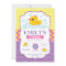 Rubber Duck 1st Birthday Invitation Girl