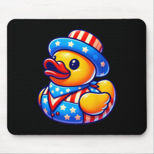 Rubber Duck 4th Of July Independence Day Men Women Mouse Pad