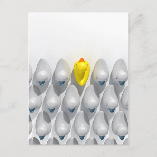 Rubber Duck Against The Flow Postcard (Front)