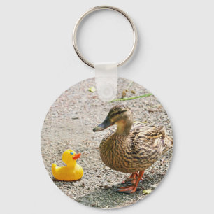 Rubber Duck and Mother Duck Key Ring