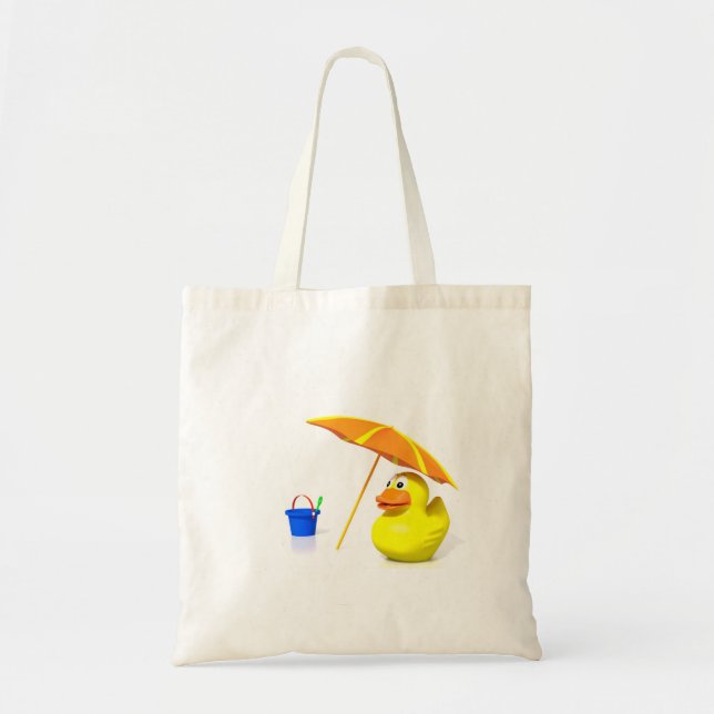 Rubber duck at the beach tote bag (Front)